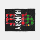 Hungry Elf Matching Family Group Christmas Party P Fleece Deken (Voorkant (Horizontaal))