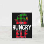 Hungry Elf Matching Family Group Christmas Party P Kaart (Voorkant)