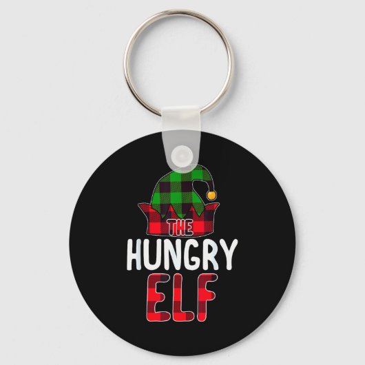 Hungry Elf Matching Family Group Christmas Party P Sleutelhanger (Voorkant)