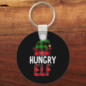 Hungry Elf Matching Family Group Christmas Party P Sleutelhanger (Voorkant)