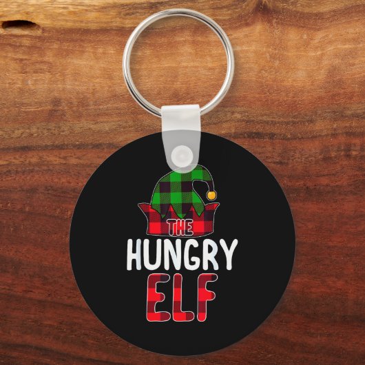 Hungry Elf Matching Family Group Christmas Party P Sleutelhanger (Voorkant)