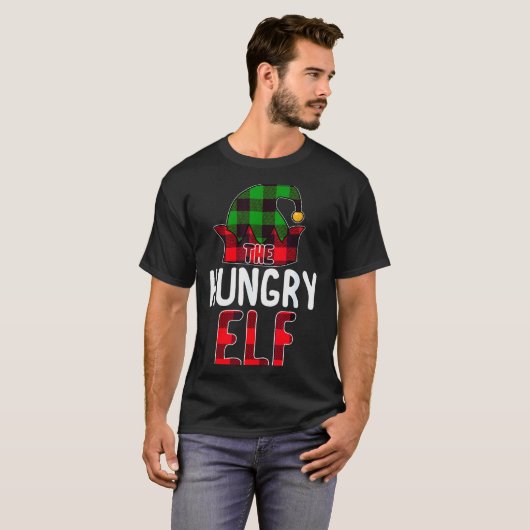 Hungry Elf Matching Family Group Christmas Party P T-shirt (Voorkant volledig)