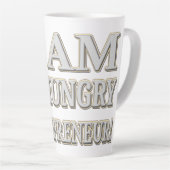 "HUNGRY ENTREPRENEUR" Cute Design. Bestel nu Latte Mok (Rechterhoek)