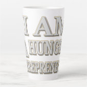 "HUNGRY ENTREPRENEUR" Cute Design. Bestel nu Latte Mok (Voorkant)