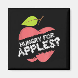 Hungry for Apples T Shirt - Motivatie fruitliefde Magneet