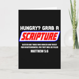Hungry Grab A Scripture Funny Christian Matthew 5_ Kaart