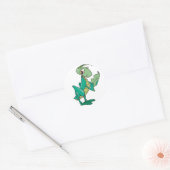 Hungry Grasshopper Ronde Sticker (Envelop)