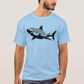 Hungry Great White Shark Cool Hanger Shark Jaws T-shirt (Voorkant)