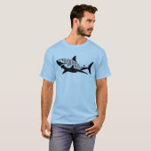 Hungry Great White Shark Cool Hanger Shark Jaws T-shirt (Voorkant volledig)
