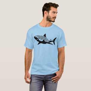 Hungry Great White Shark Cool Hanger Shark Jaws T-shirt