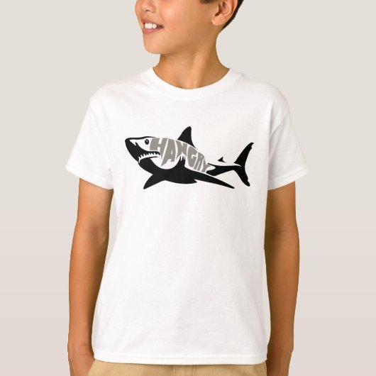 Hungry Great White Shark Cool Hanger Shark T-shirt (Voorkant)