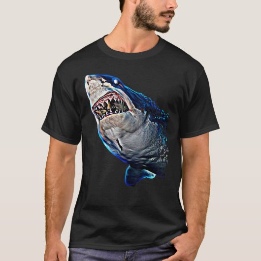 Hungry Great White Shark T-shirt voor papa's, Kind (Voorkant)