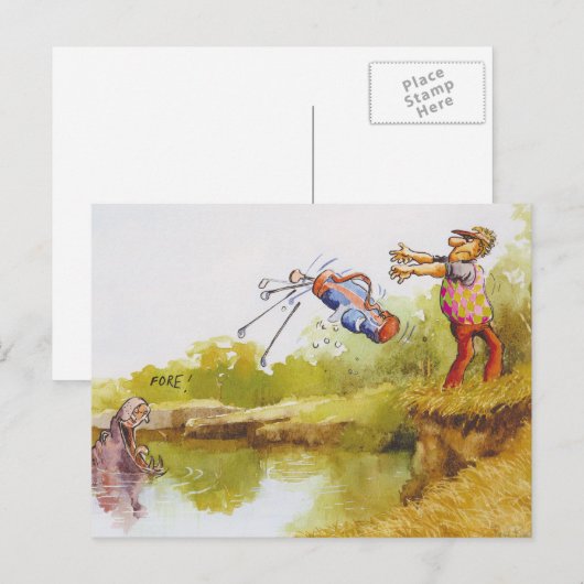 Hungry Hippo Briefkaart (Voorkant / Achterkant)