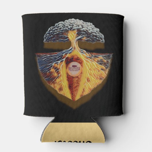 Hungry Hollow Black and Gold Can Cooler (Achterkant)