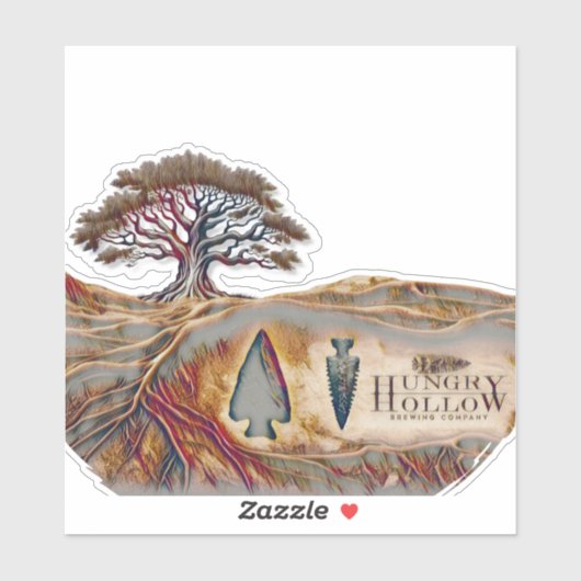 Hungry Hollow Brewing Kiss Cut Sticker (Vel)