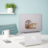 Hungry Hollow Brewing Kiss Cut Sticker (Laptop op bureau)