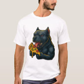 Hungry Hound Pizza – Grappig Fel Hond T-Shirt (Voorkant)