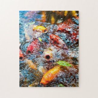 Hungry Koi Lunchtime in Byodo-In Temple Legpuzzel