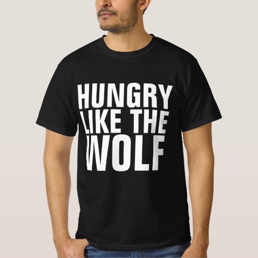 HUNGRY LIKE THE WOLF Vintage T-shirt (Voorkant)