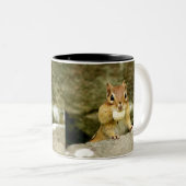 Hungry Little Chipmunk Tweekleurige Koffiemok (Voorkant rechts)