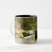 Hungry Little Chipmunk Tweekleurige Koffiemok (Voorkant links)