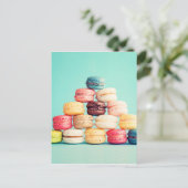 Hungry Macaron hipster, multicolor, snoepkoekjes Briefkaart (Staand voorkant)