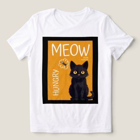 Hungry Meow – Born Hungry Tri-Blend Shirt (Design voorkant)