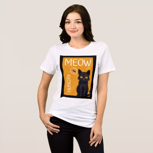 Hungry Meow – Born Hungry Tri-Blend Shirt (Voorkant volledig)