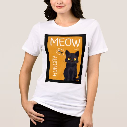 Hungry Meow – Born Hungry Tri-Blend Shirt (Voorkant)