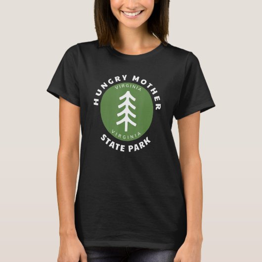 Hungry Moerstate Park Virginia VA Forest Tree B T-shirt (Voorkant)