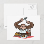 Hungry Monkey Briefkaart (Voorkant / Achterkant)