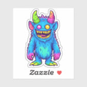 Hungry Monster – Cute Funny Cartoon Creature Sticker (Vel)