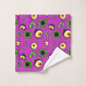 Hungry Monster Seamless Pattern Bad Handdoek (Wasdoekje)