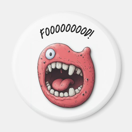 "Hungry Mouth" Koelkastmagneet ! Magneet (Voorkant)