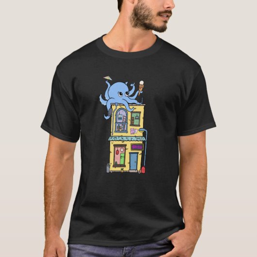 Hungry Octopus T-shirt (Voorkant)