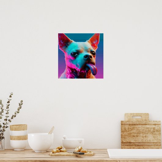 Hungry Puppy Poster (Keuken)