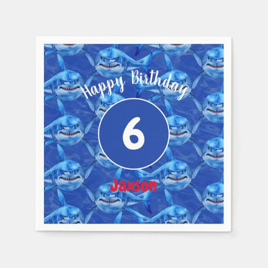 Hungry Sharks  Servet (Voorkant)