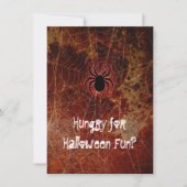 Hungry Spider Halloween Party Kaart (Voorkant)