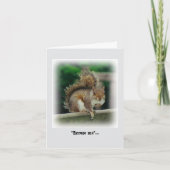 Hungry Squirrel op zoek naar een gratis handout Kaart (Voorkant)