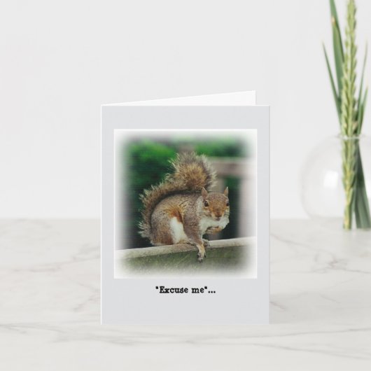 Hungry Squirrel op zoek naar een gratis handout Kaart (Voorkant)