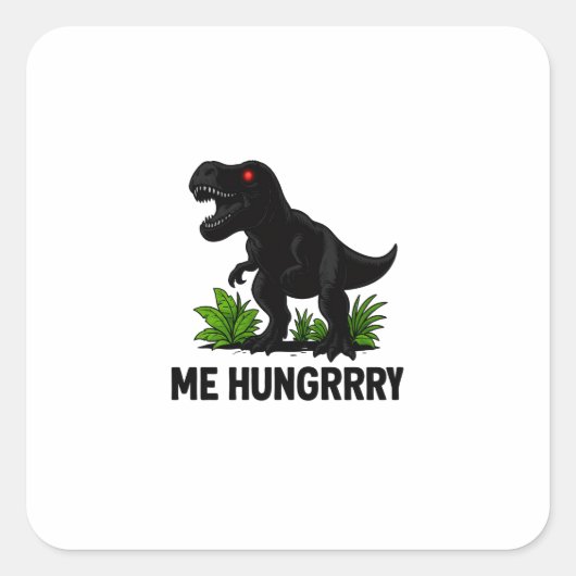 Hungry T-Rexx Vierkante Sticker (Voorkant)