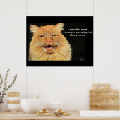 Hungry Talking Cat haiku Poster (Keuken)