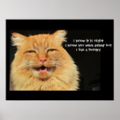 Hungry Talking Cat haiku Poster (Voorkant)
