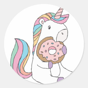 Hungry Unicorns Ronde Sticker
