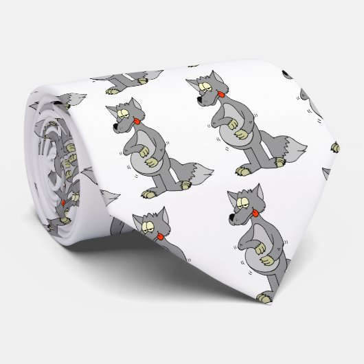 Hungry Wolf Stropdas (Opgerold)