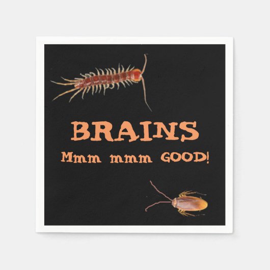 Hungry Zombie Coordinating Halloween Servet (Voorkant)