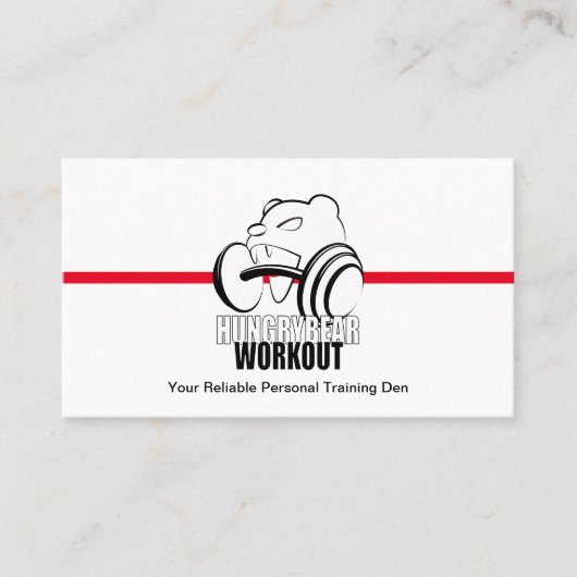 HungryBear Workout Visitekaartje (Voorkant)