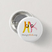 HungryKids..org buton Ronde Button 3,2 Cm (Voorkant /achterkant)