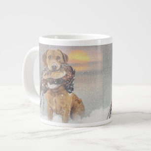 Huningfazant in poster voor tapijten in de winter grote koffiekop