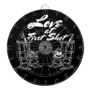 Huningpaar voor Rustic Country Barn Wedding Party Dartbord